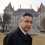 Photo of Sheldon Silver in front of Albany Capitol