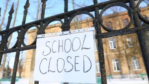 Schools closed sign image