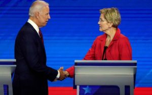 Photo of Joe Biden and Elizabeth Warren