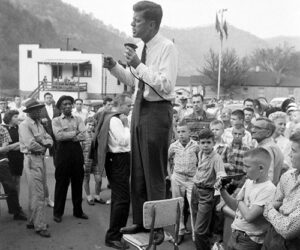 Photo of JFK Campaigning in West Virginia